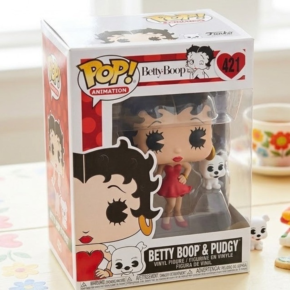 Funko Pop Animation Betty Boop & Pudgy 421 Vinyl Figure Red Dress Classic